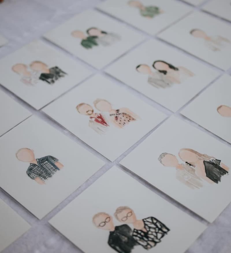 Live wedding painting by Palettes of Joy capturing artistic wedding experiences in South Africa