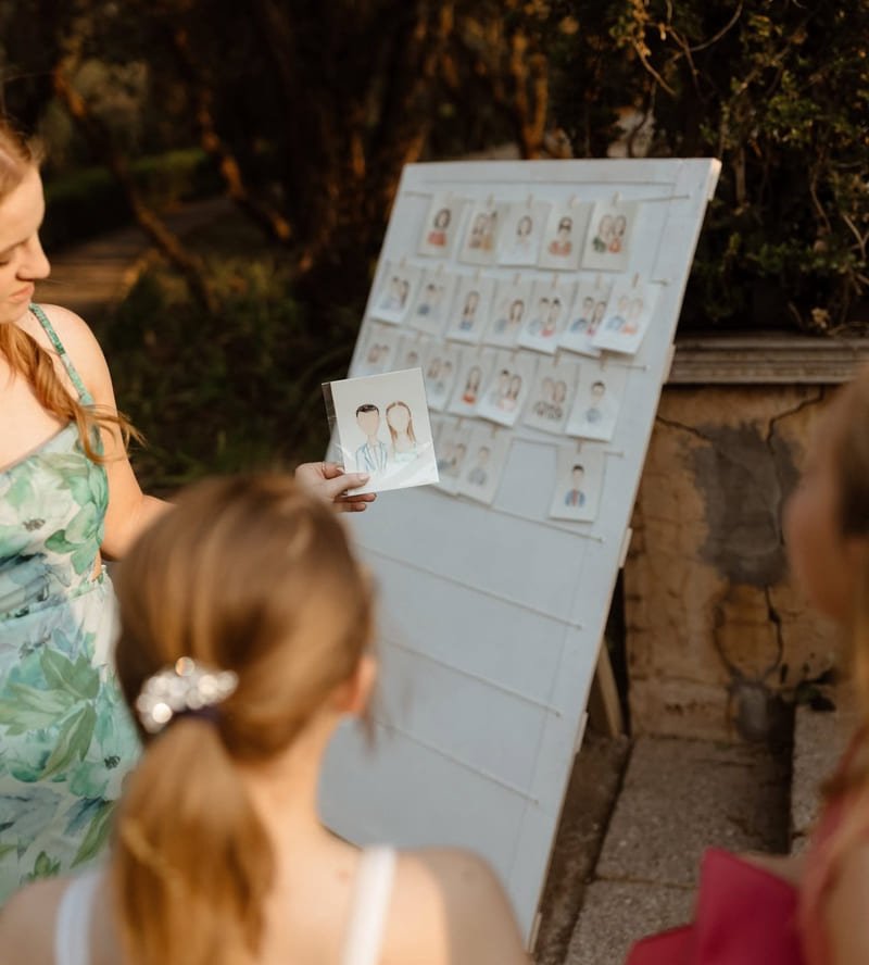 Live wedding painting by Palettes of Joy capturing artistic wedding experiences in South Africa