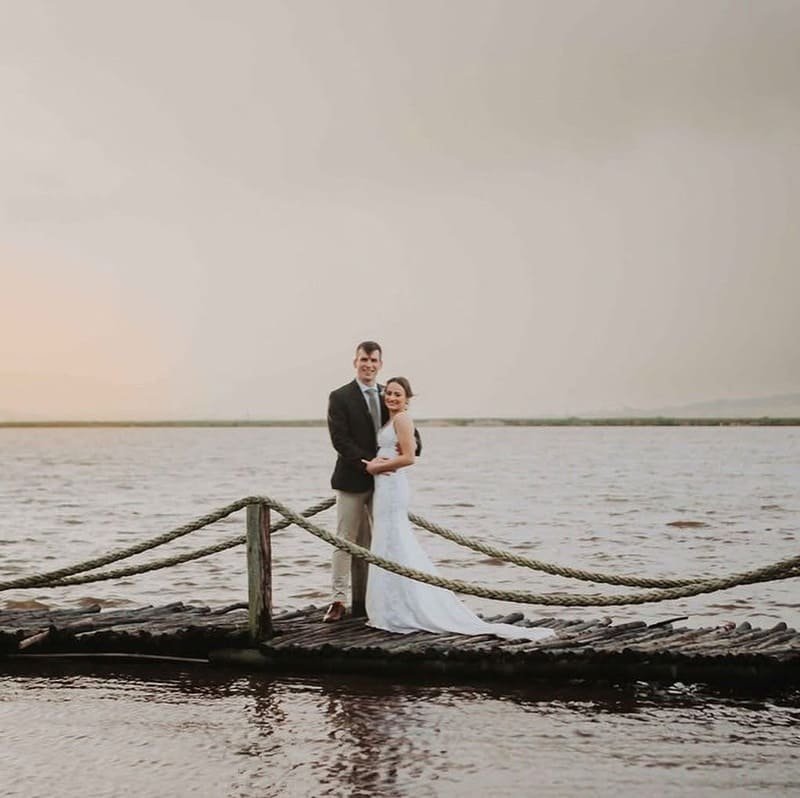 Murasie Wedding Venue in the Overberg with dam and oak trees