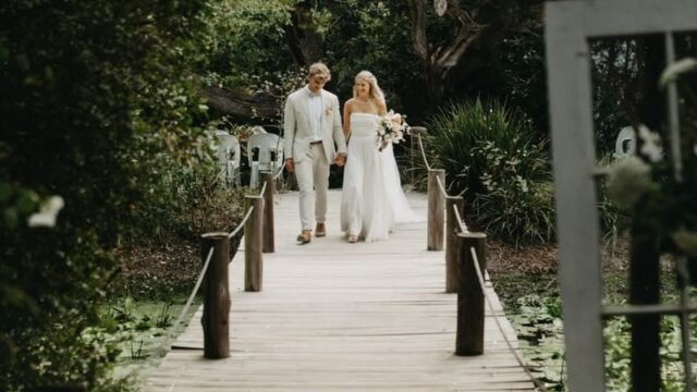 Murasie Wedding Venue in the Overberg with dam and oak trees