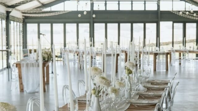 Murasie Wedding Venue in the Overberg with dam and oak trees