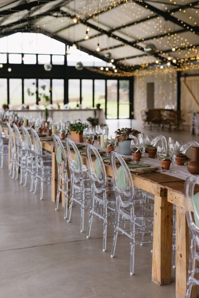Murasie Wedding Venue in the Overberg with dam and oak trees