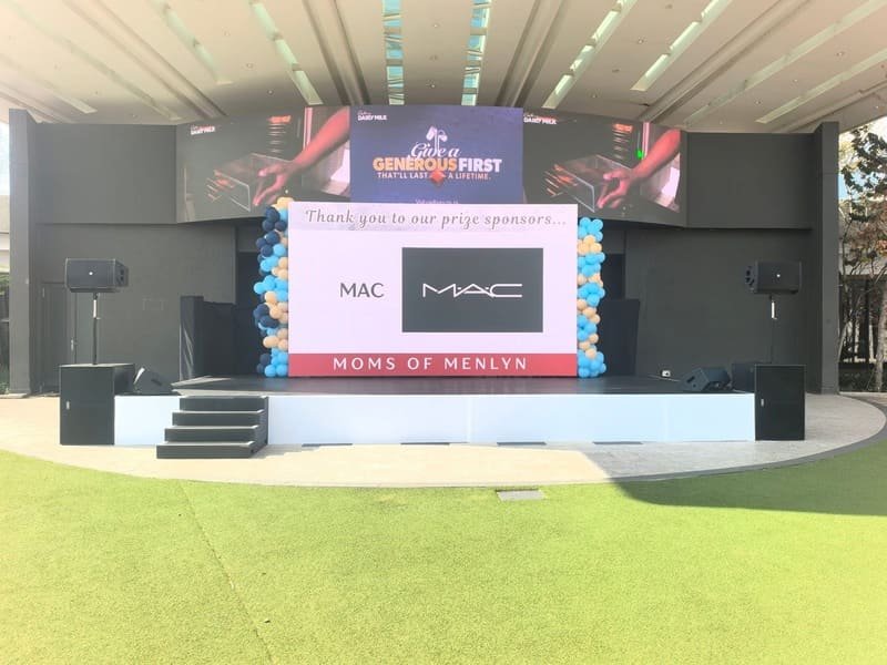 DJ setup with lighting by Xtreme Promotions Sound and Lighting